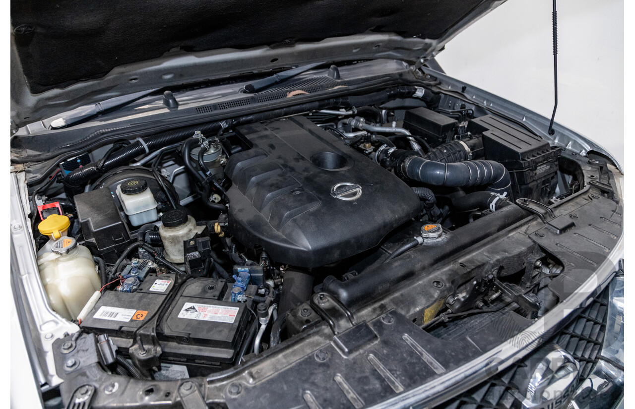 06/2012 Nissan Navara ST (4x4) D40 MY12 4d Dual Cab P/Up Silver Turbo Diesel 2.5L