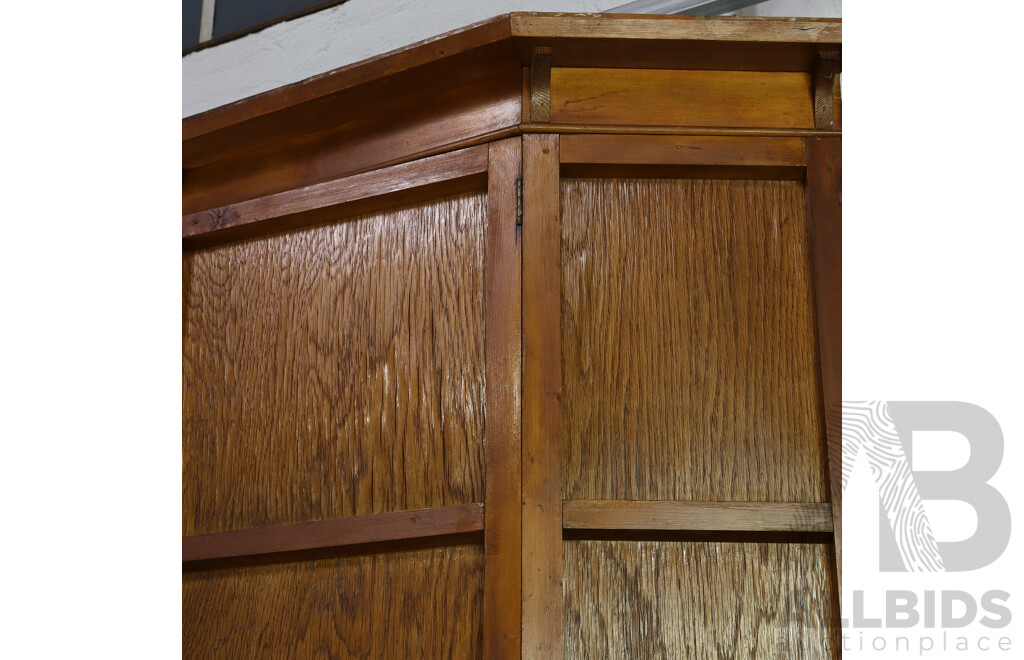 Late Edwardian Oak Corner Cabinet
