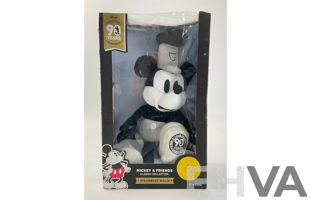 Australia Post Classic Collection Mickey Mouse Steamboat Willie 90th Anniversary Plush Toy