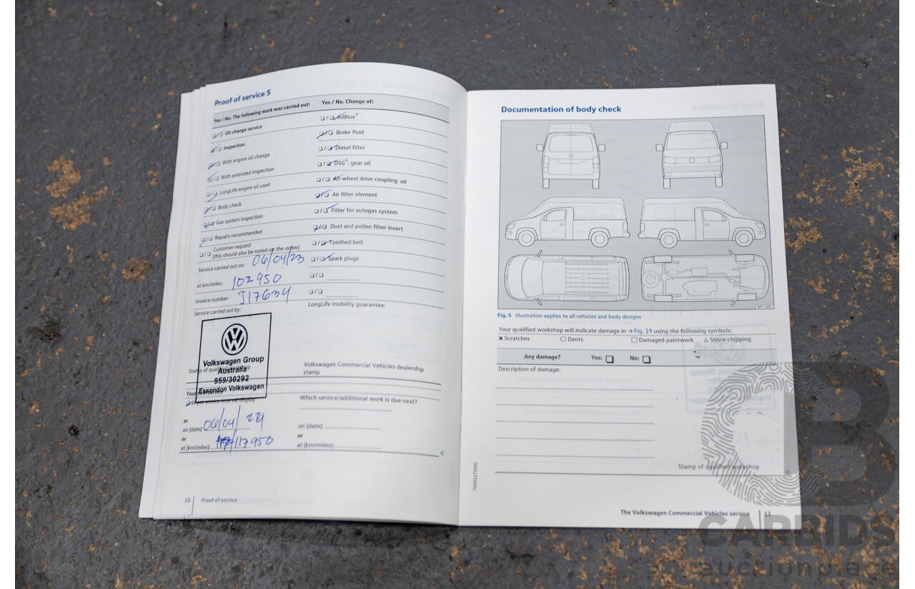 1/2018 Volkswagen Transporter TDI 340 LWB T6 MY18 Van Deep Black Pearl Turbo Diesel 2.0L