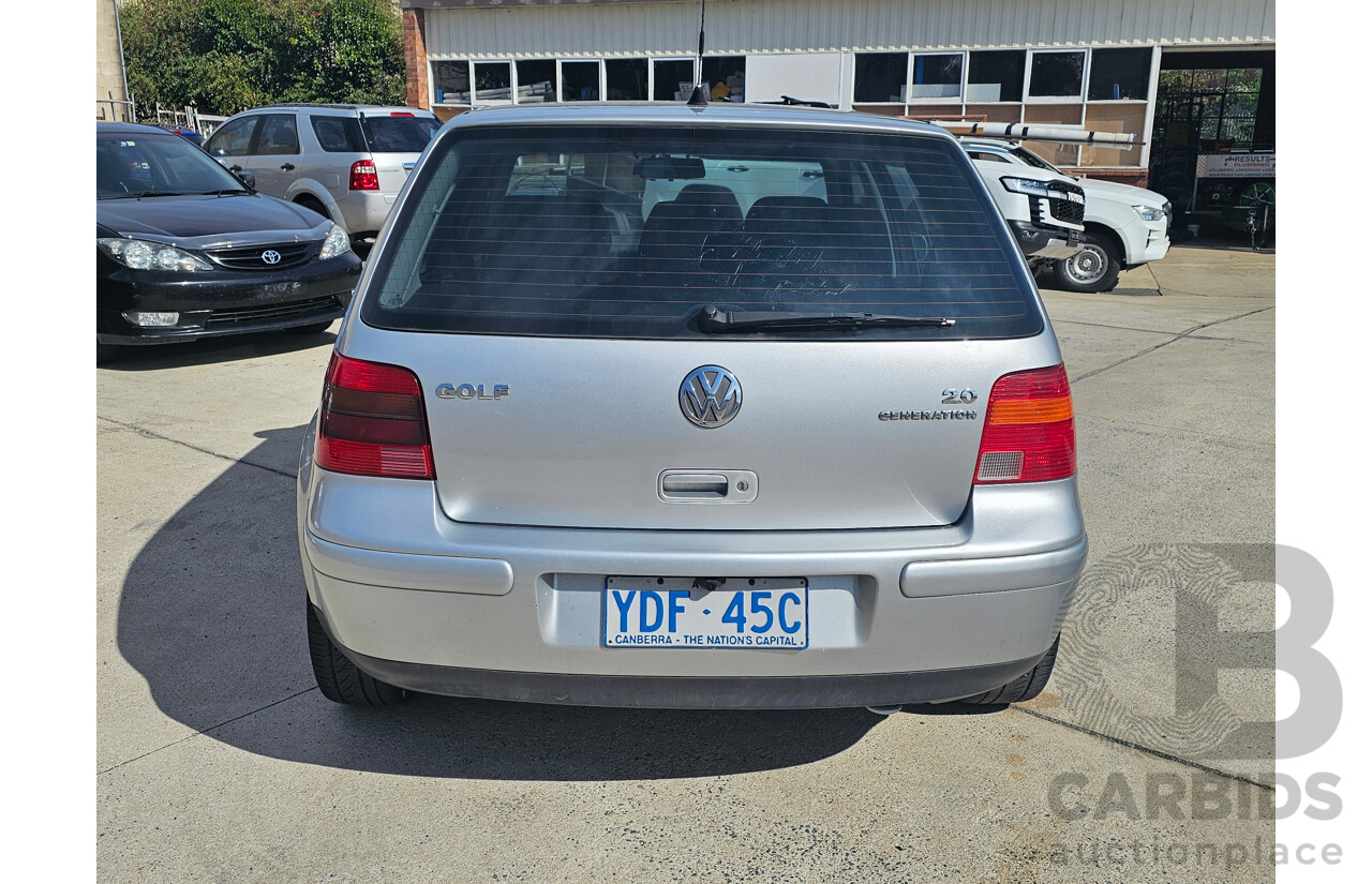 4/2004 Volkswagen Golf 2.0 Generation  5d Hatchback Silver 2.0L