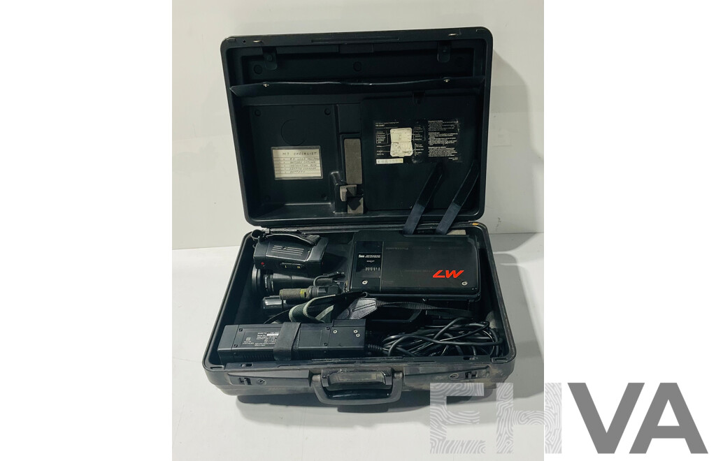 Vintage Panasonic M7 VHS Movie Camera with Panasonic Vhs Movie Camera Case Including Panasonic Video Ac Adaptor