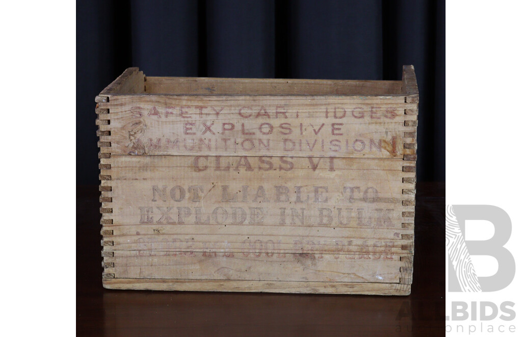Vintage Timber Explosives Storage Box