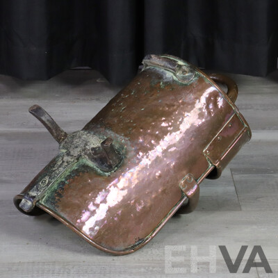 Vintage Copper Coal Scuttle