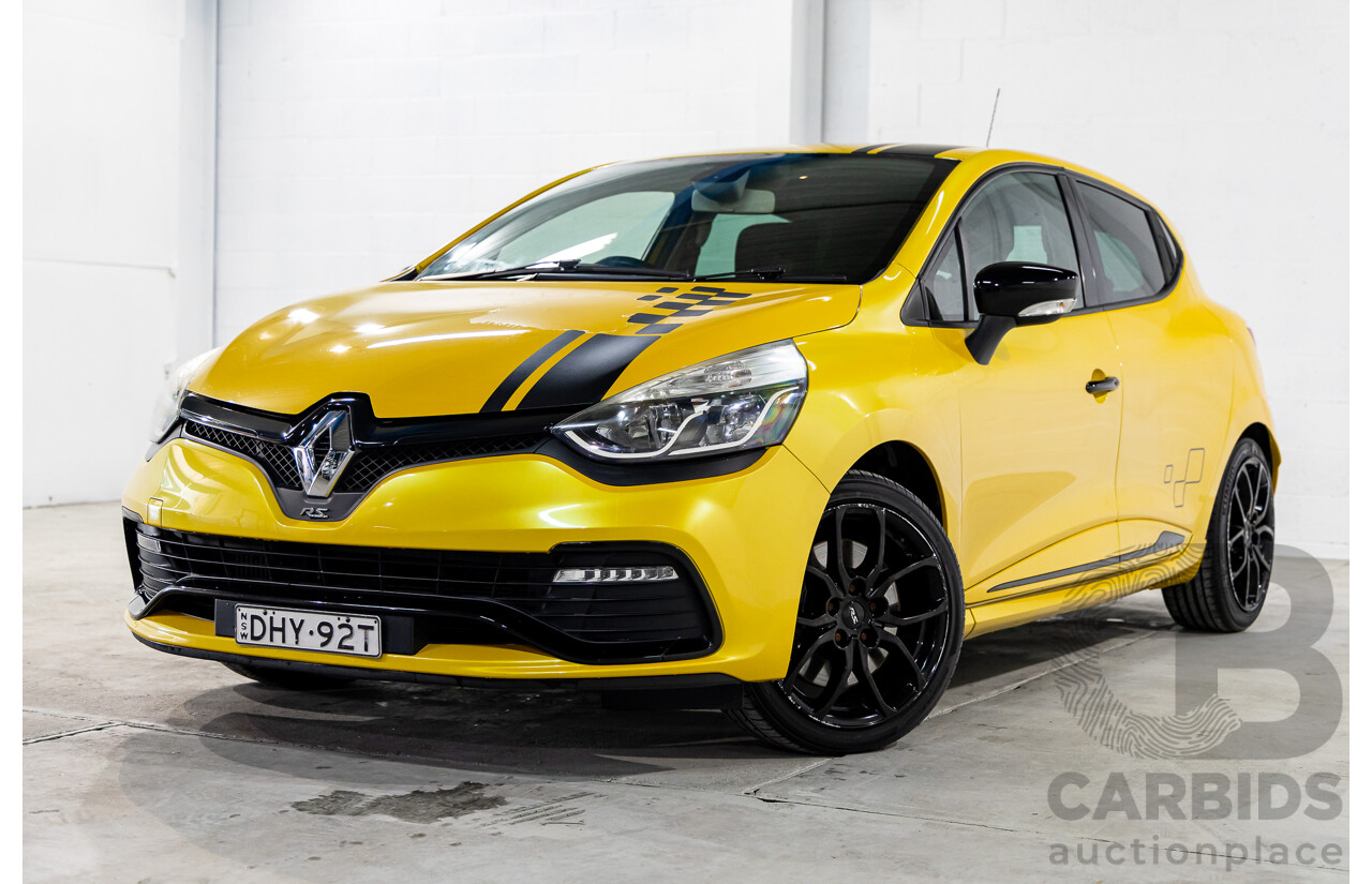 06/2016 Renault Clio R.S. 200 SPORT FWD X98 5D Hatchback Liquid Yellow Metallic Turbo 1.6L
