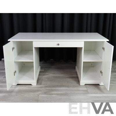 Modern Painted Twin Pedestal Desk