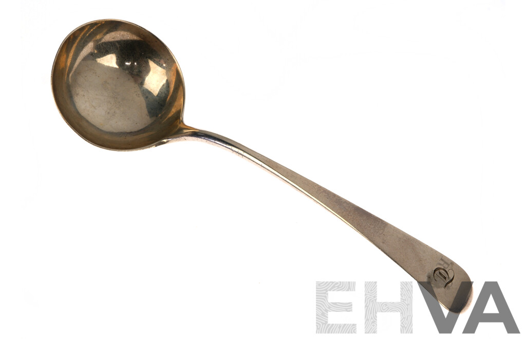 Antique English Sterling Silver George III Sauce Ladle by Hester Bateman, London 1781, Weight 42Gm