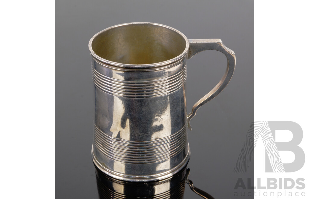 Antique English Sterling Silver Victorian Tankard, London 1875,  Weight 123Gm