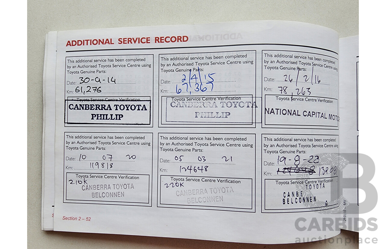 4/2010 Toyota Rav4 CV (4x4) ACA33R 08 UPGRADE 4d Wagon Silver Or Chrome 2.4L