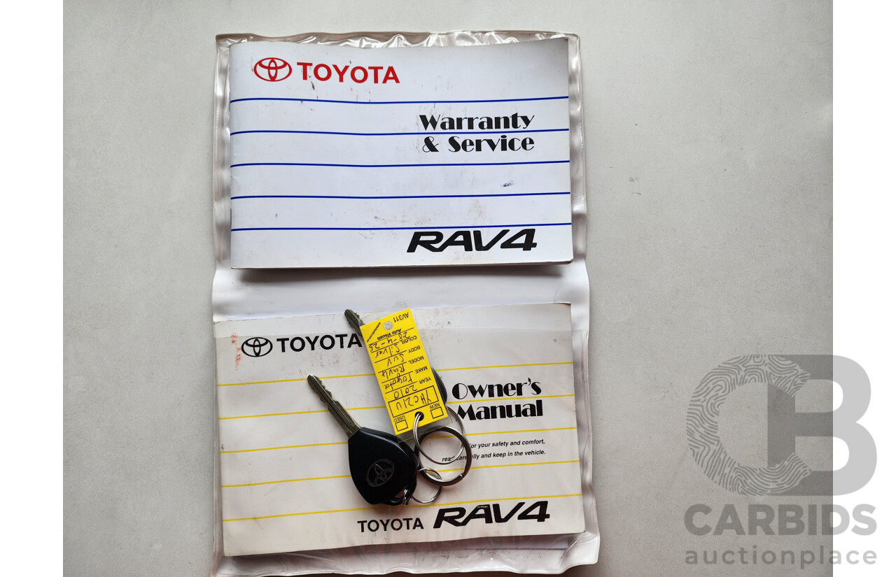 4/2010 Toyota Rav4 CV (4x4) ACA33R 08 UPGRADE 4d Wagon Silver Or Chrome 2.4L