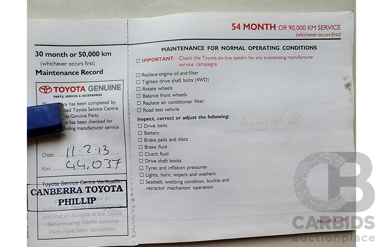 4/2010 Toyota Rav4 CV (4x4) ACA33R 08 UPGRADE 4d Wagon Silver Or Chrome 2.4L