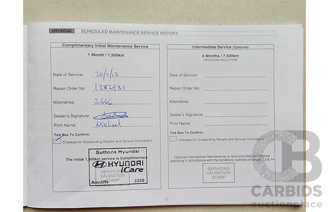 8/2012 Hyundai i30 Active GD 5d Hatchback Silver Or Chrome 1.8L