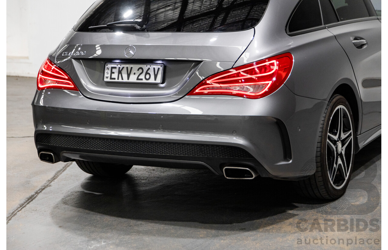 2/2016 Mercedes Benz CLA200 Shooting Brake AMG Pack 117 4d Wagon Mountain Grey Metallic Turbo 1.6L
