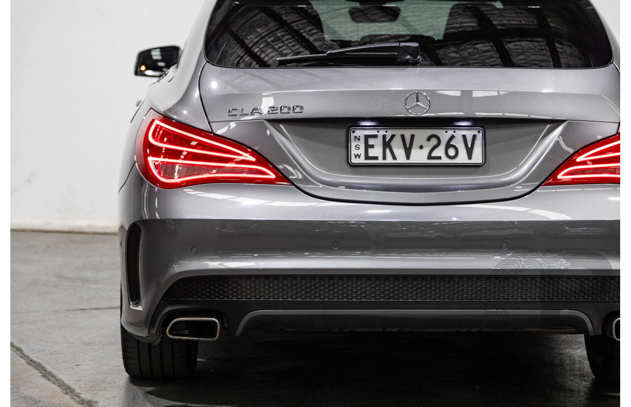 2/2016 Mercedes Benz CLA200 Shooting Brake AMG Pack 117 4d Wagon Mountain Grey Metallic Turbo 1.6L