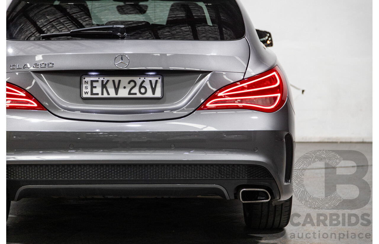2/2016 Mercedes Benz CLA200 Shooting Brake AMG Pack 117 4d Wagon Mountain Grey Metallic Turbo 1.6L
