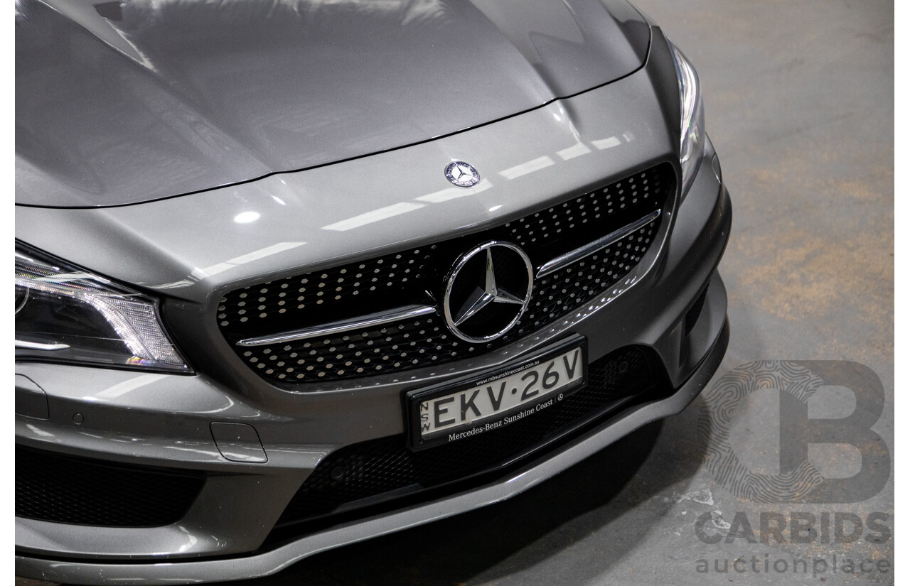 2/2016 Mercedes Benz CLA200 Shooting Brake AMG Pack 117 4d Wagon Mountain Grey Metallic Turbo 1.6L