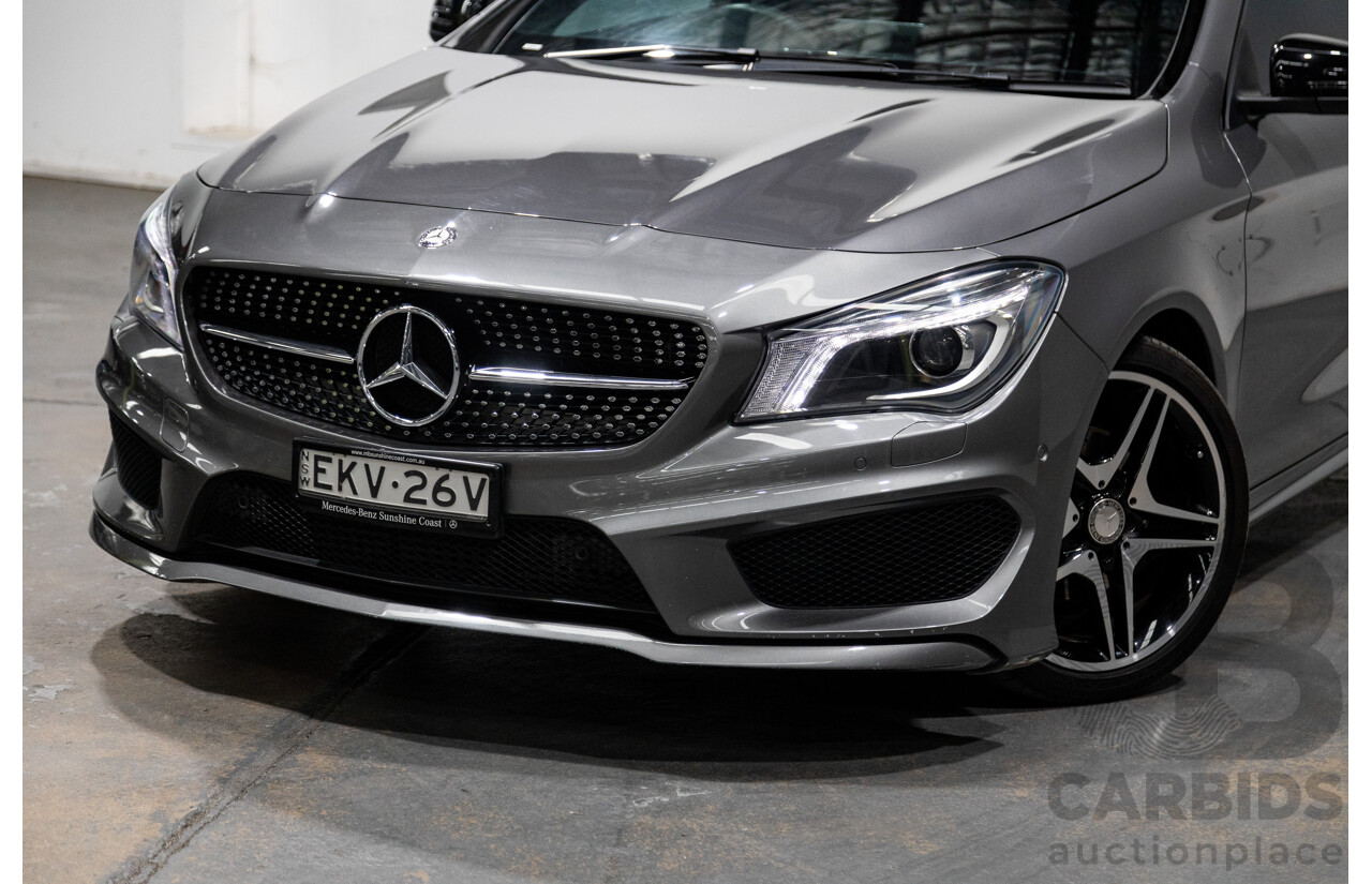 2/2016 Mercedes Benz CLA200 Shooting Brake AMG Pack 117 4d Wagon Mountain Grey Metallic Turbo 1.6L