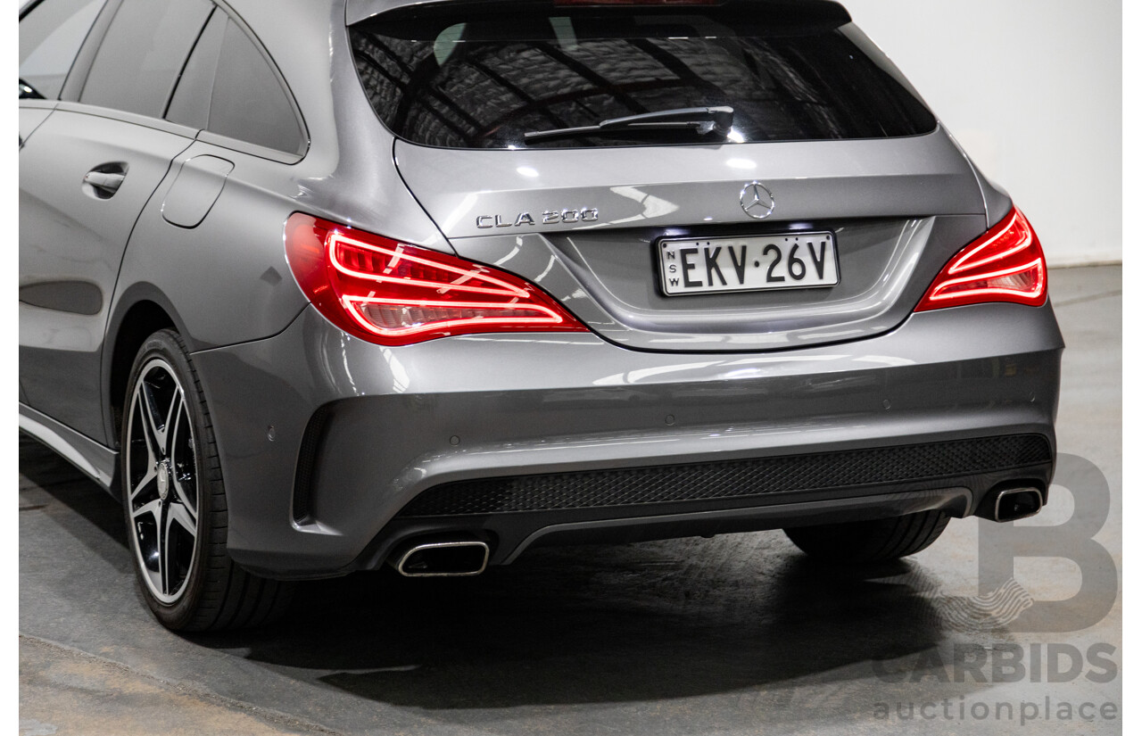 2/2016 Mercedes Benz CLA200 Shooting Brake AMG Pack 117 4d Wagon Mountain Grey Metallic Turbo 1.6L