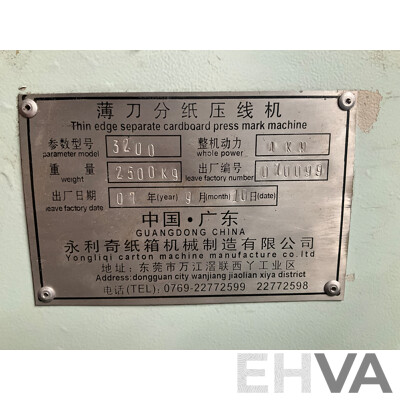 Box Manufacturing Slitter/Scoring Machine