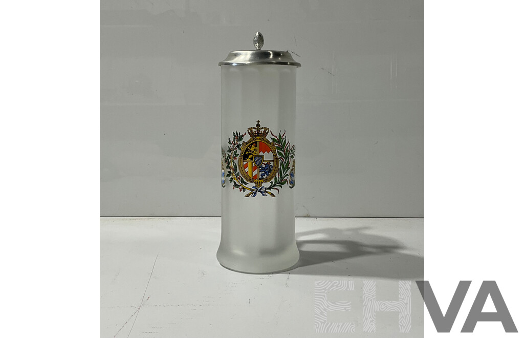 German Bockling Glass Beer Stein