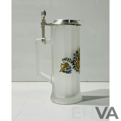 German Bockling Glass Beer Stein