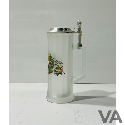 German Bockling Glass Beer Stein