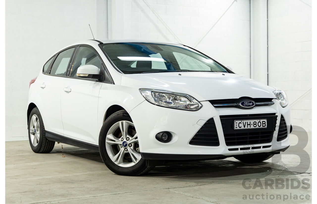 8/2014 Ford Focus Trend LW MK2 Upgrade 5d Hatchback Frozen White 2.0L