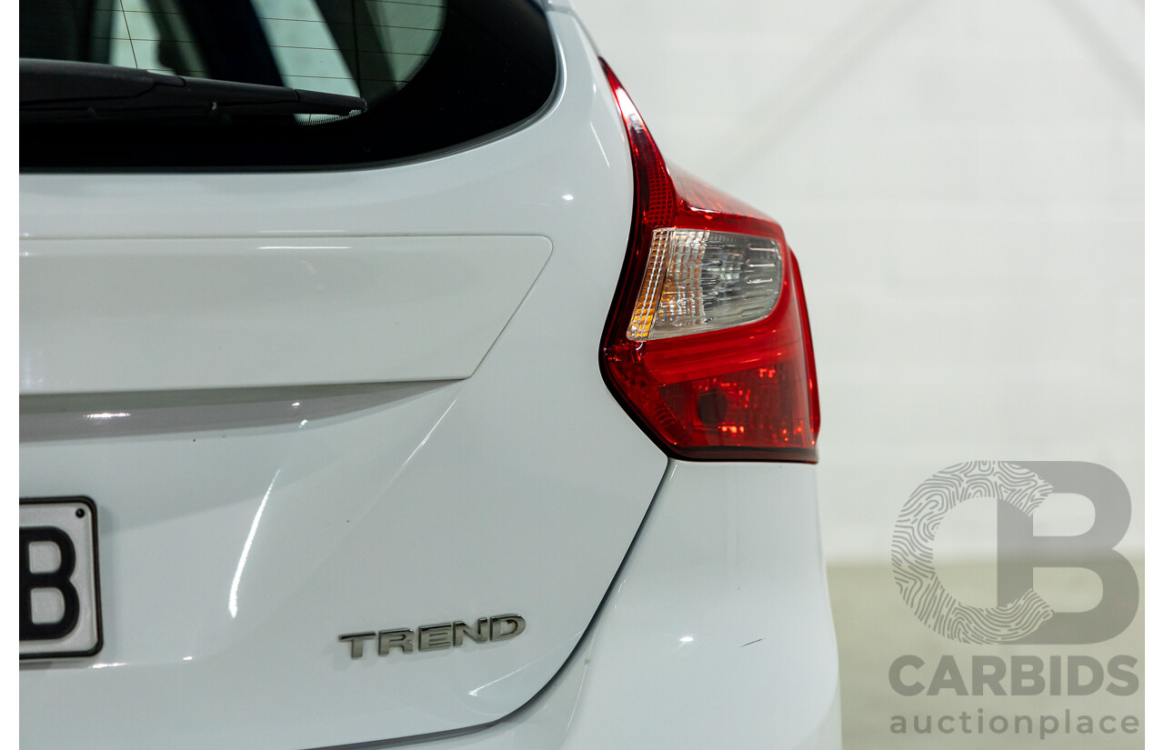 8/2014 Ford Focus Trend LW MK2 Upgrade 5d Hatchback Frozen White 2.0L