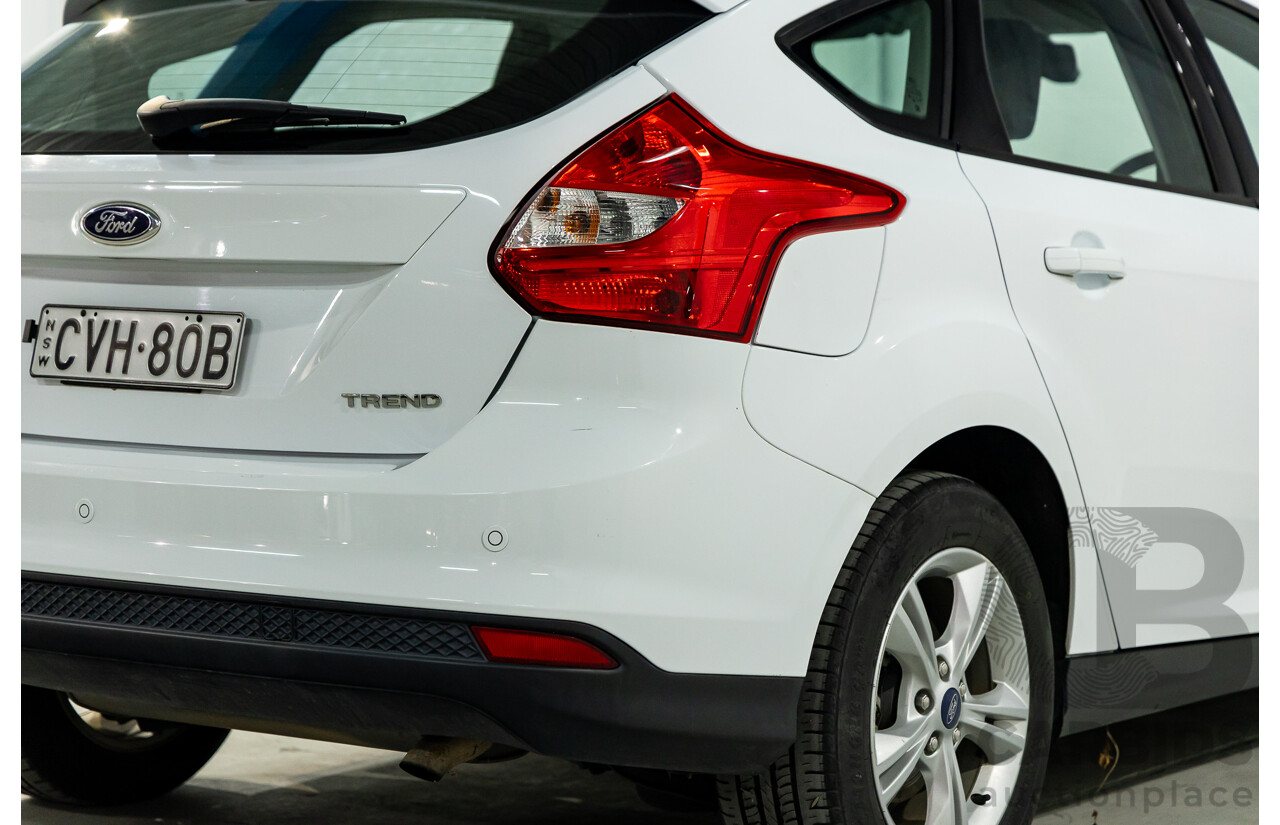 8/2014 Ford Focus Trend LW MK2 Upgrade 5d Hatchback Frozen White 2.0L