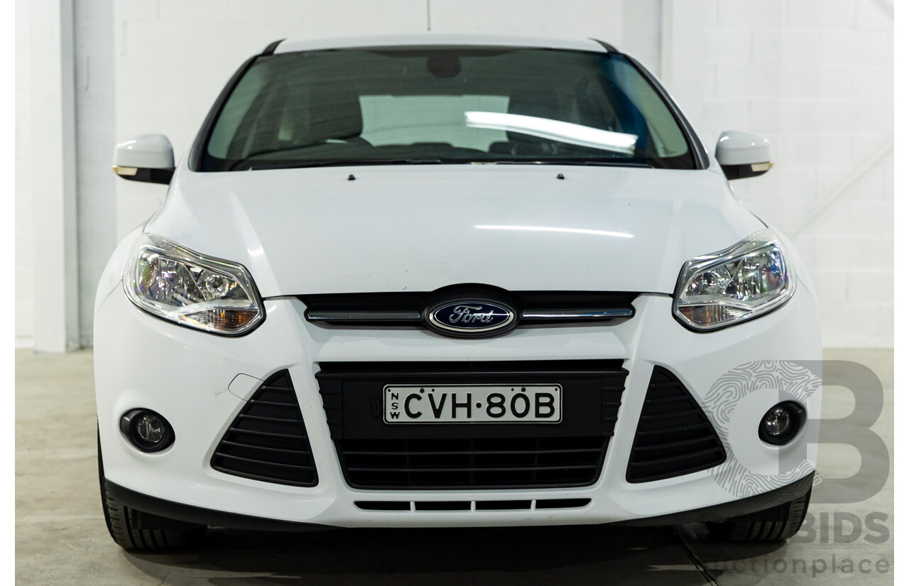8/2014 Ford Focus Trend LW MK2 Upgrade 5d Hatchback Frozen White 2.0L