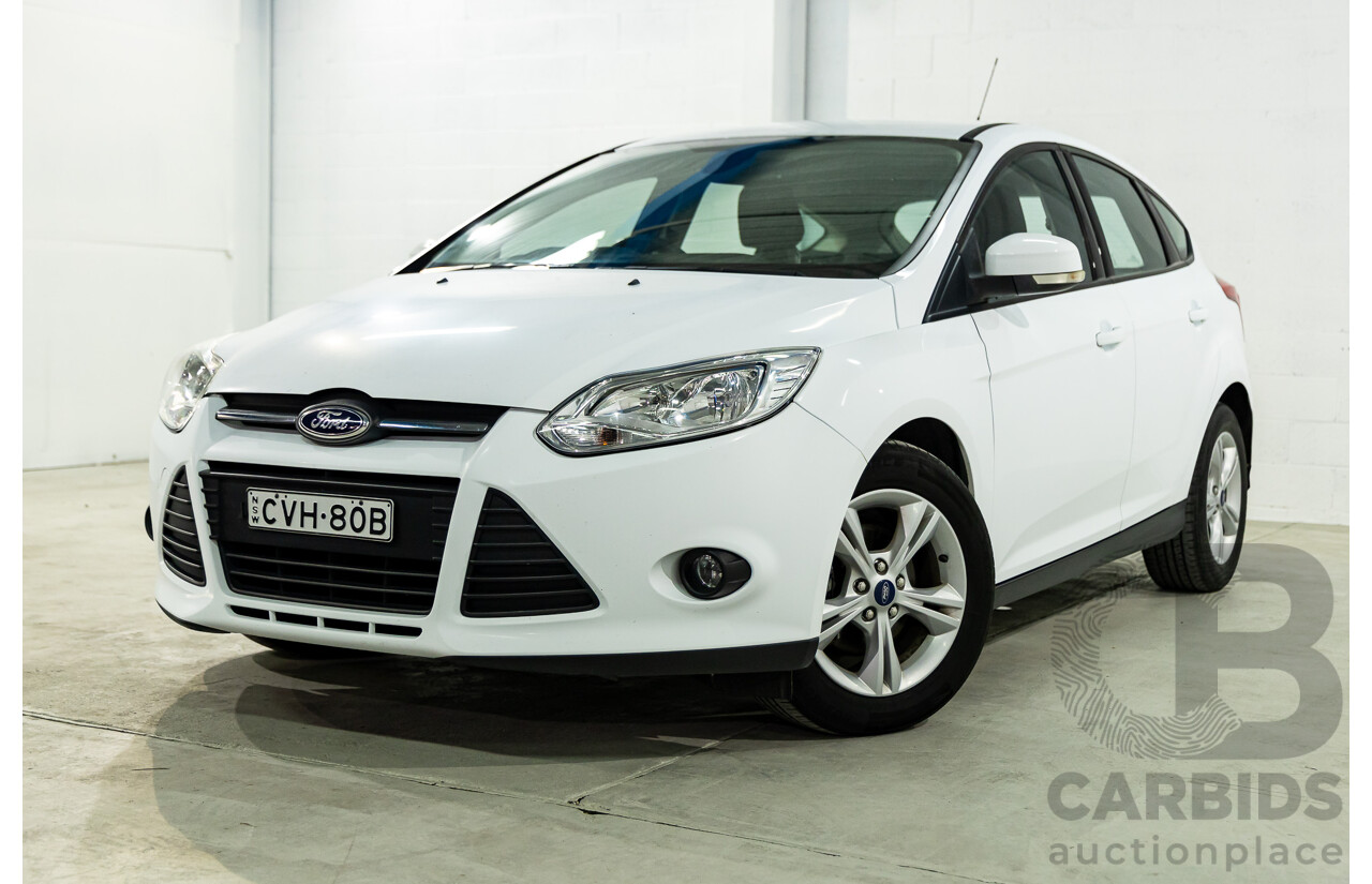 8/2014 Ford Focus Trend LW MK2 Upgrade 5d Hatchback Frozen White 2.0L