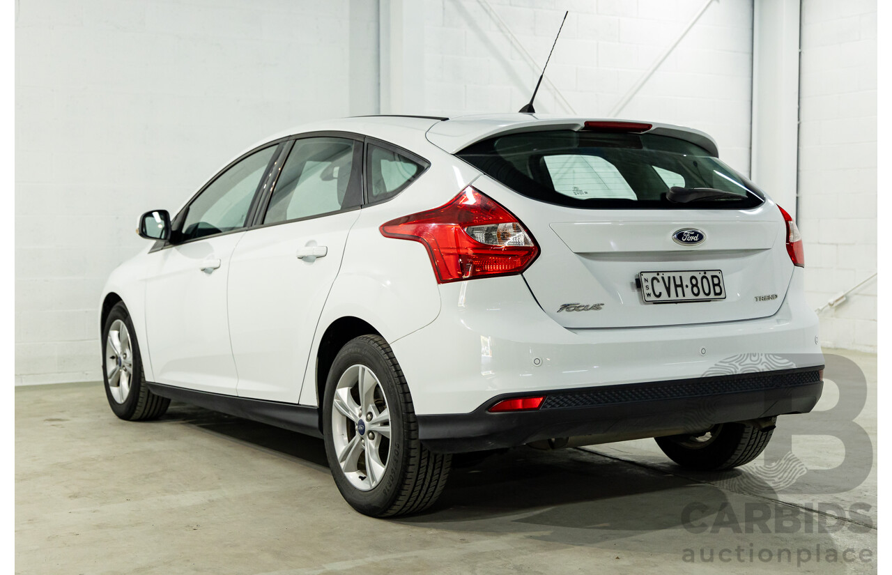 8/2014 Ford Focus Trend LW MK2 Upgrade 5d Hatchback Frozen White 2.0L
