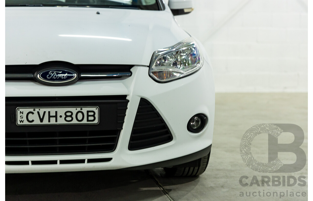 8/2014 Ford Focus Trend LW MK2 Upgrade 5d Hatchback Frozen White 2.0L