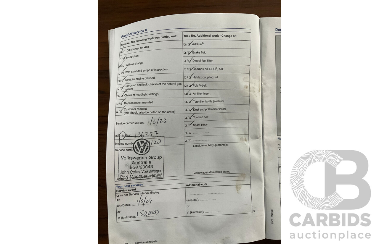 5/2015 Volkswagen Touareg V6 TDI 7P MY15 4d Wagon Moonlight Blue Pearl Turbo Diesel V6 3.0L