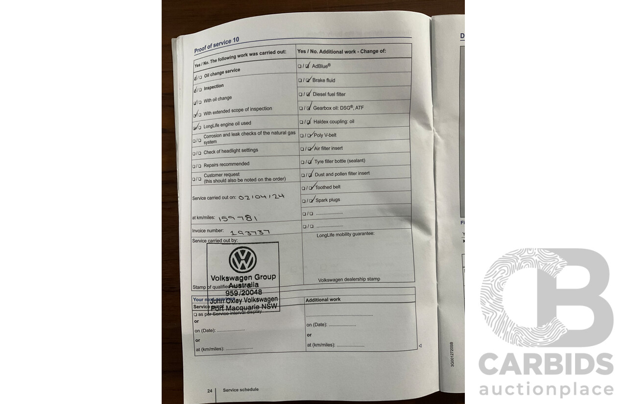 5/2015 Volkswagen Touareg V6 TDI 7P MY15 4d Wagon Moonlight Blue Pearl Turbo Diesel V6 3.0L