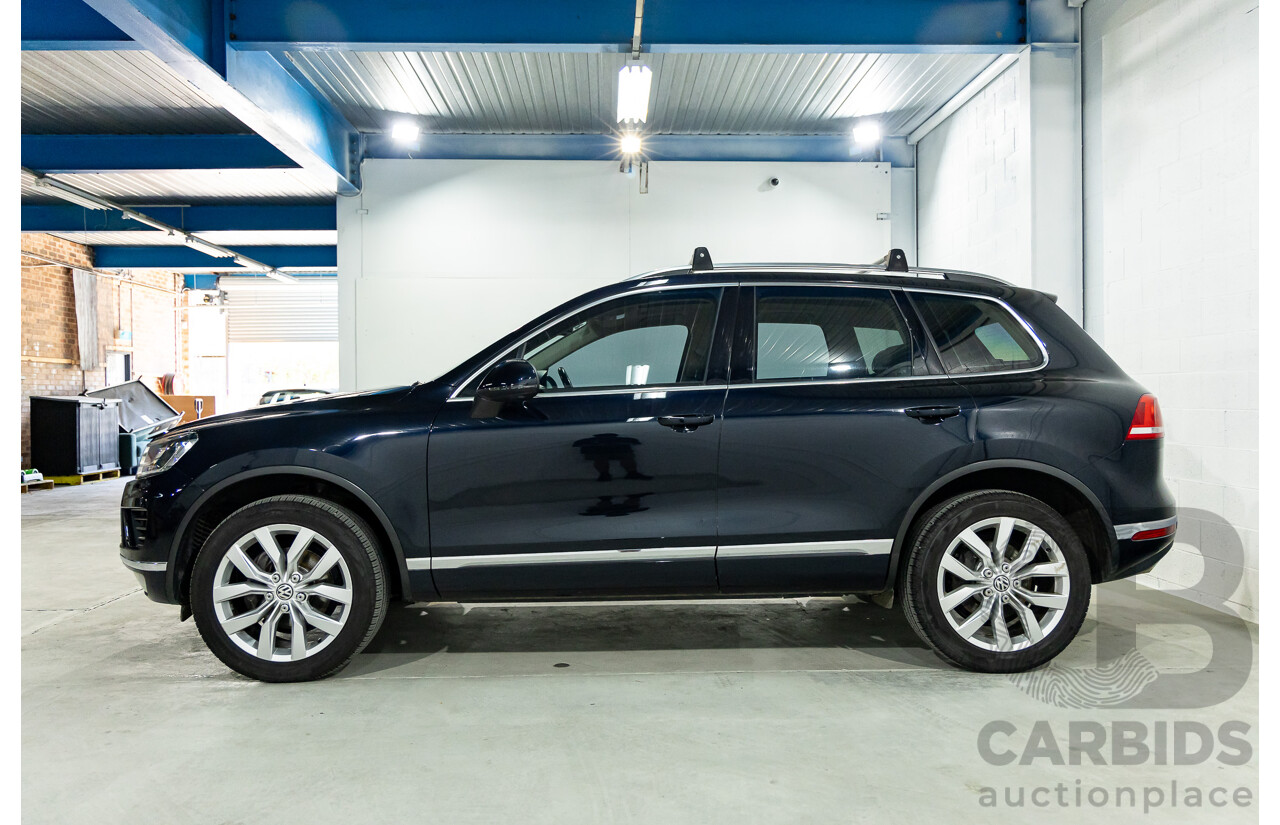 5/2015 Volkswagen Touareg V6 TDI 7P MY15 4d Wagon Moonlight Blue Pearl Turbo Diesel V6 3.0L