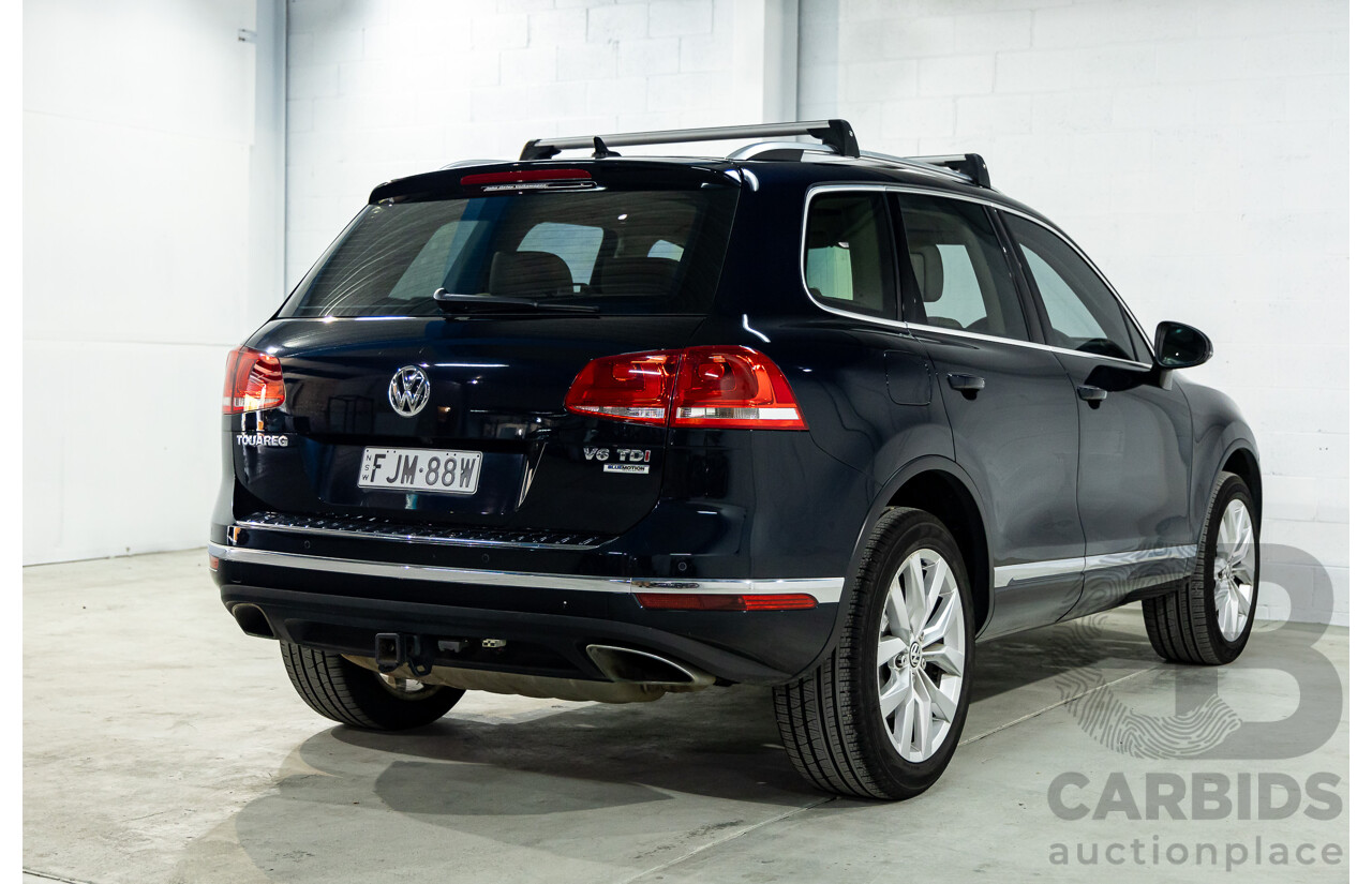 5/2015 Volkswagen Touareg V6 TDI 7P MY15 4d Wagon Moonlight Blue Pearl Turbo Diesel V6 3.0L