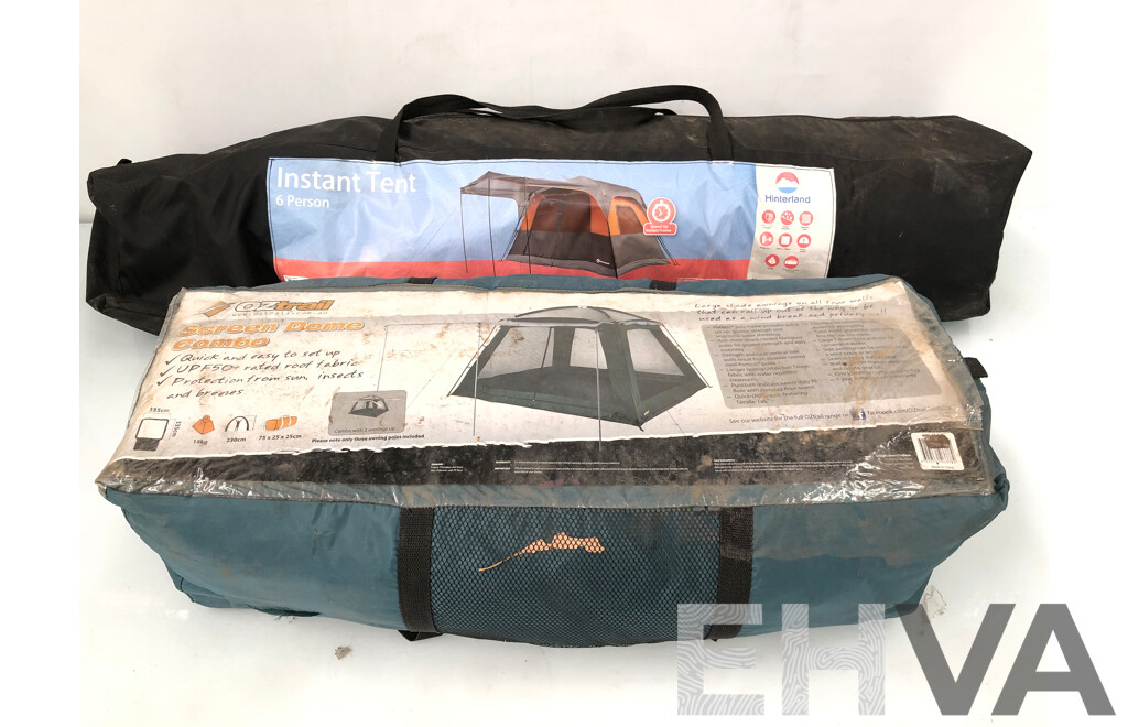 Hinterland Six Person Instant Tent and Coleman Screen Dome Combo