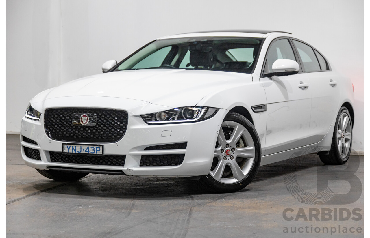 07/2019 Jaguar XE 20t Prestige (147kw) X760 MY19 4d Sedan Fuji White Turbo 2.0L