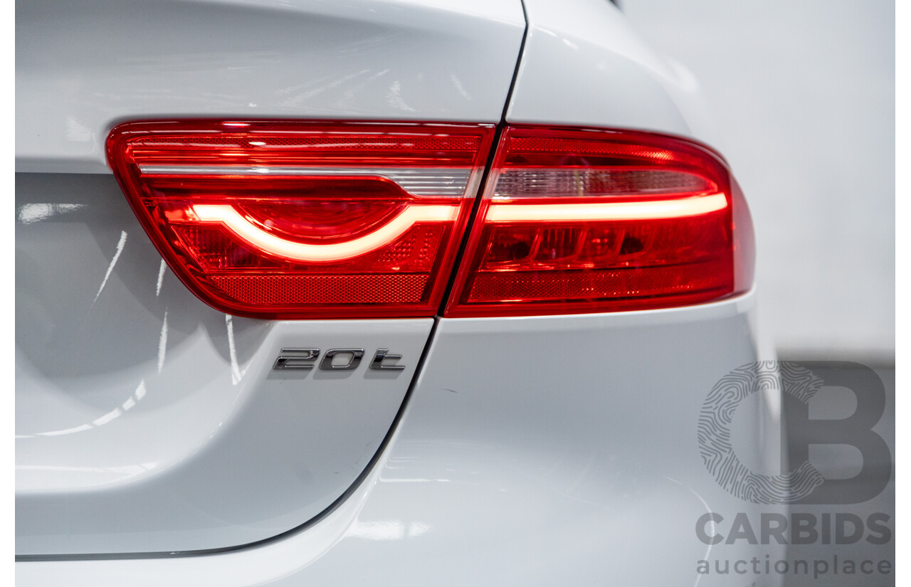 07/2019 Jaguar XE 20t Prestige (147kw) X760 MY19 4d Sedan Fuji White Turbo 2.0L