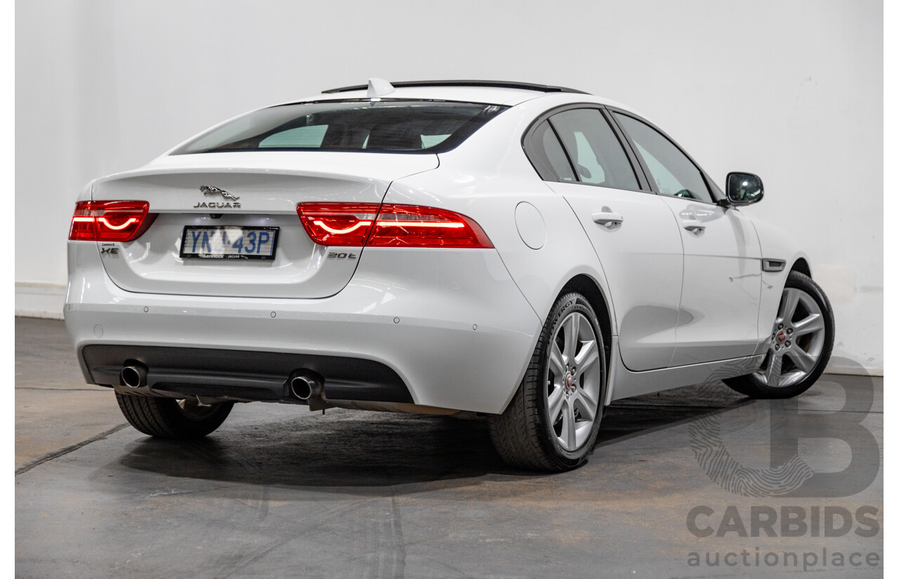 07/2019 Jaguar XE 20t Prestige (147kw) X760 MY19 4d Sedan Fuji White Turbo 2.0L