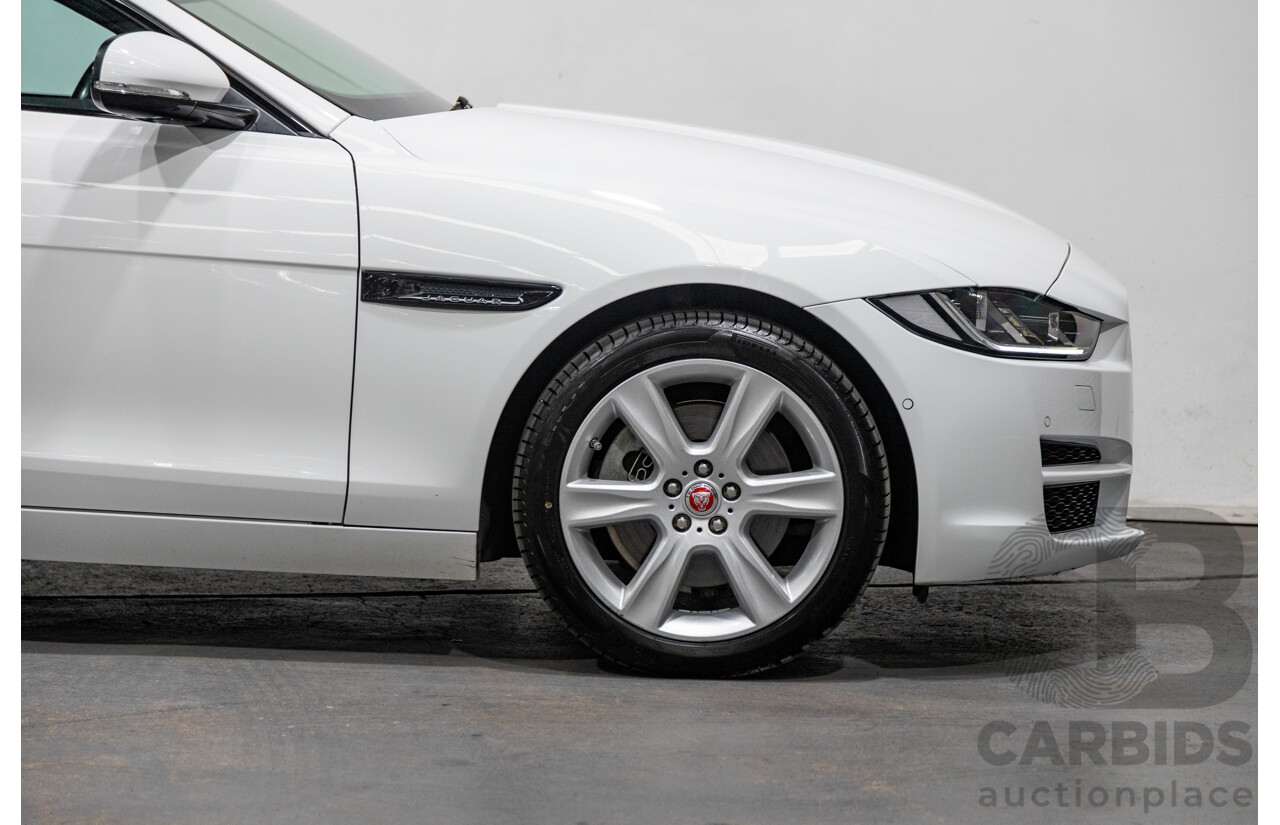 07/2019 Jaguar XE 20t Prestige (147kw) X760 MY19 4d Sedan Fuji White Turbo 2.0L