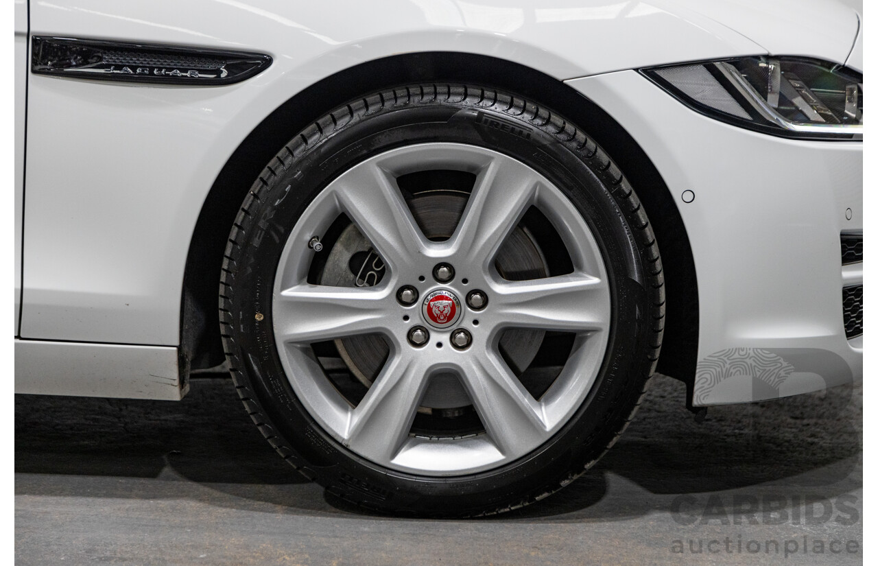 07/2019 Jaguar XE 20t Prestige (147kw) X760 MY19 4d Sedan Fuji White Turbo 2.0L