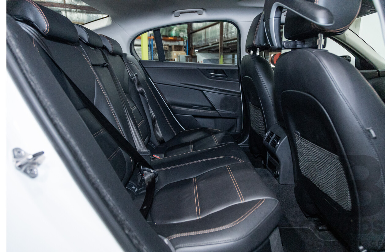 07/2019 Jaguar XE 20t Prestige (147kw) X760 MY19 4d Sedan Fuji White Turbo 2.0L