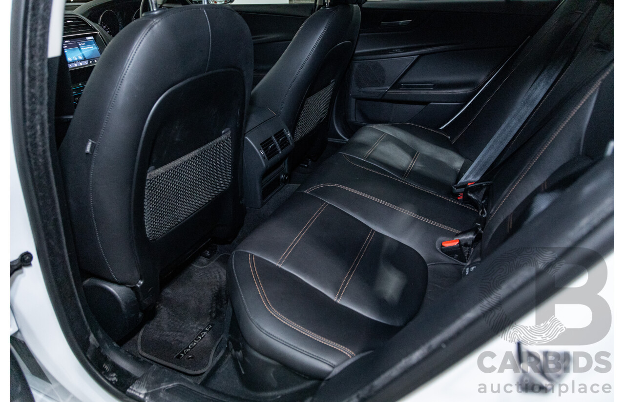 07/2019 Jaguar XE 20t Prestige (147kw) X760 MY19 4d Sedan Fuji White Turbo 2.0L