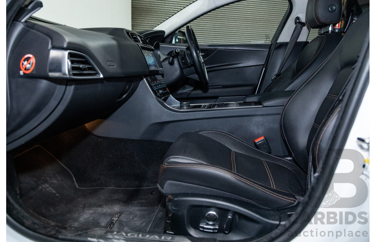 07/2019 Jaguar XE 20t Prestige (147kw) X760 MY19 4d Sedan Fuji White Turbo 2.0L