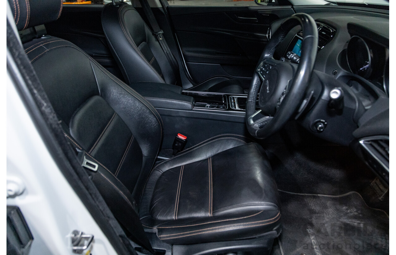 07/2019 Jaguar XE 20t Prestige (147kw) X760 MY19 4d Sedan Fuji White Turbo 2.0L