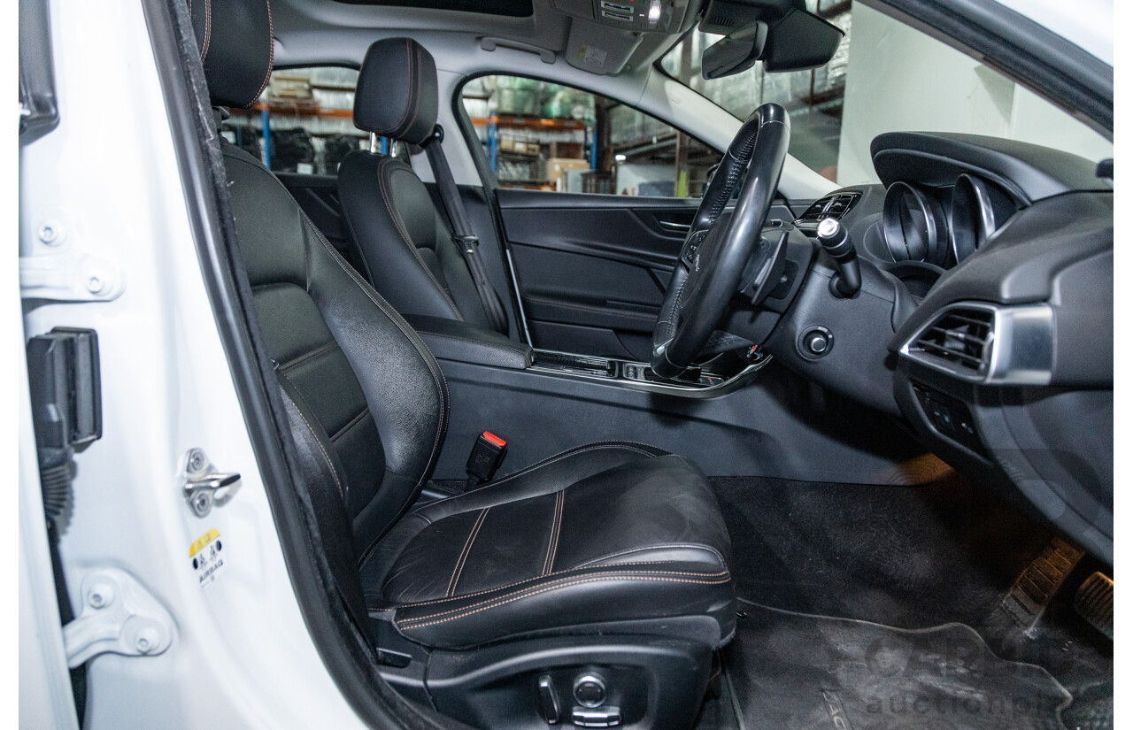 07/2019 Jaguar XE 20t Prestige (147kw) X760 MY19 4d Sedan Fuji White Turbo 2.0L