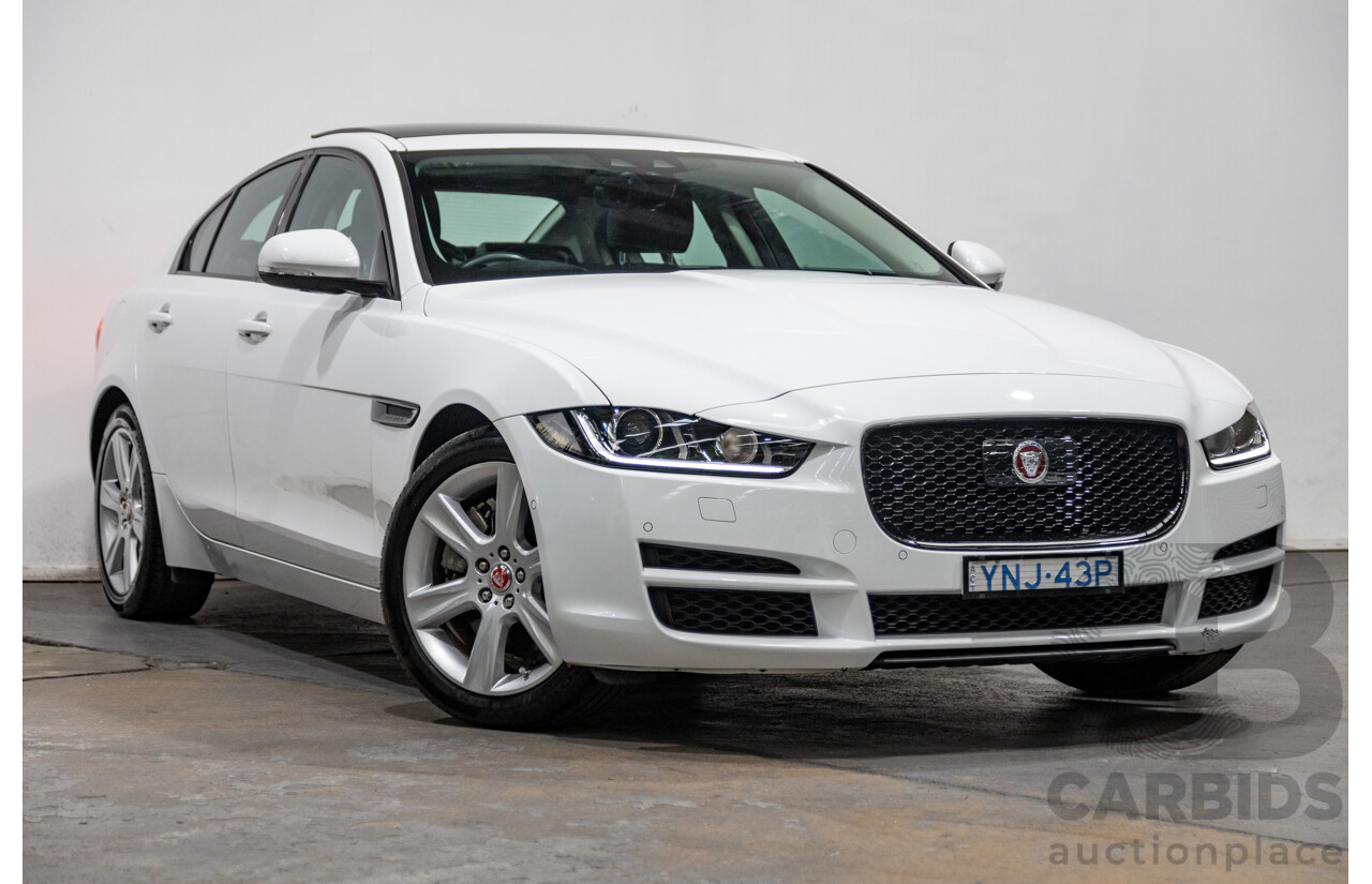 07/2019 Jaguar XE 20t Prestige (147kw) X760 MY19 4d Sedan Fuji White Turbo 2.0L