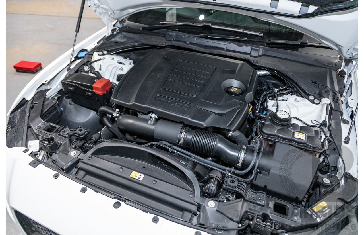 07/2019 Jaguar XE 20t Prestige (147kw) X760 MY19 4d Sedan Fuji White Turbo 2.0L